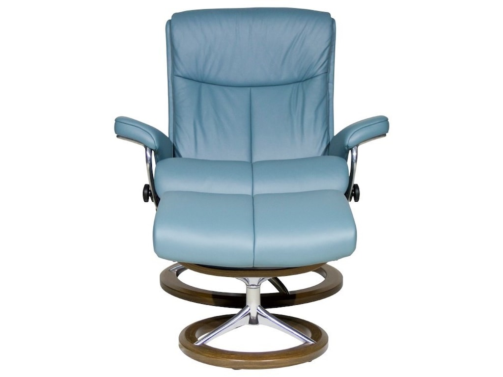 Stressless PeaceLarge Chair & Ottoman with Signature Base