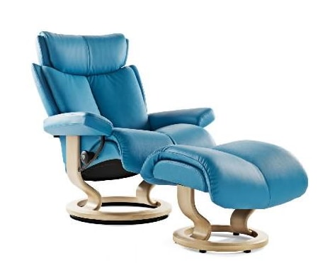 stressless magic 1143015 large reclining chair ottoman with