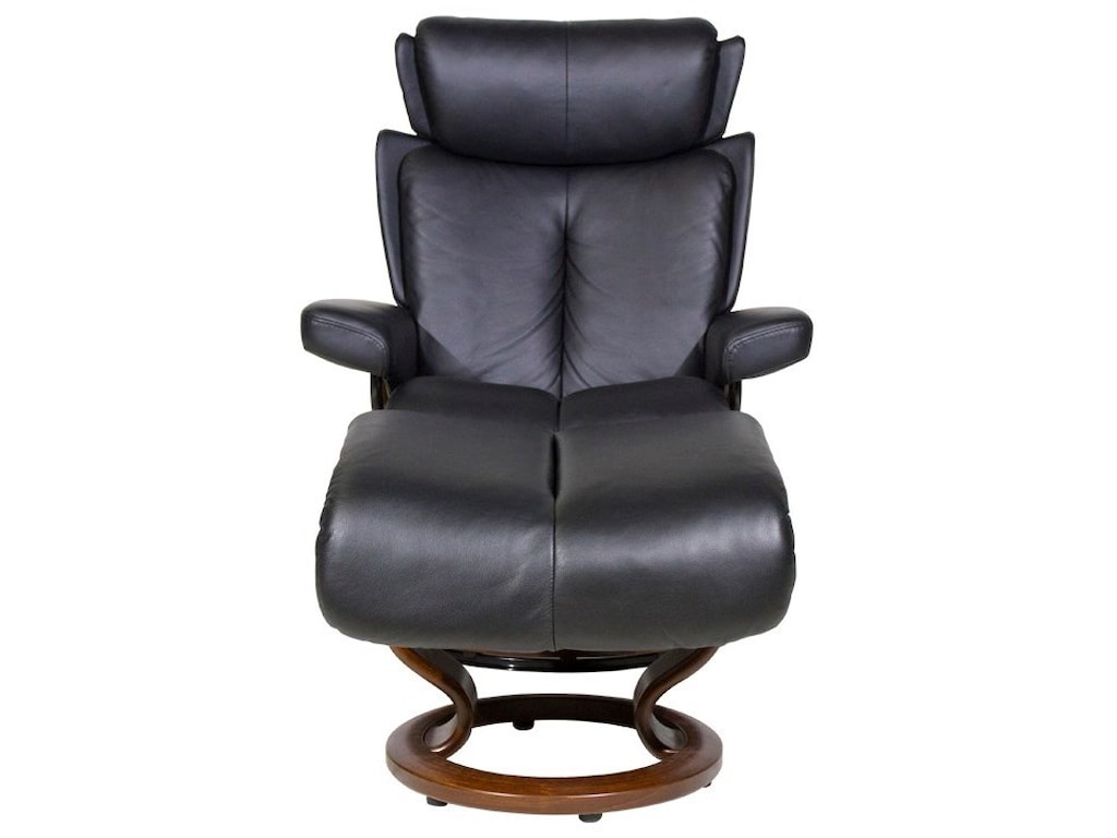 Stressless MagicSmall Chair & Ottoman with Classic Base