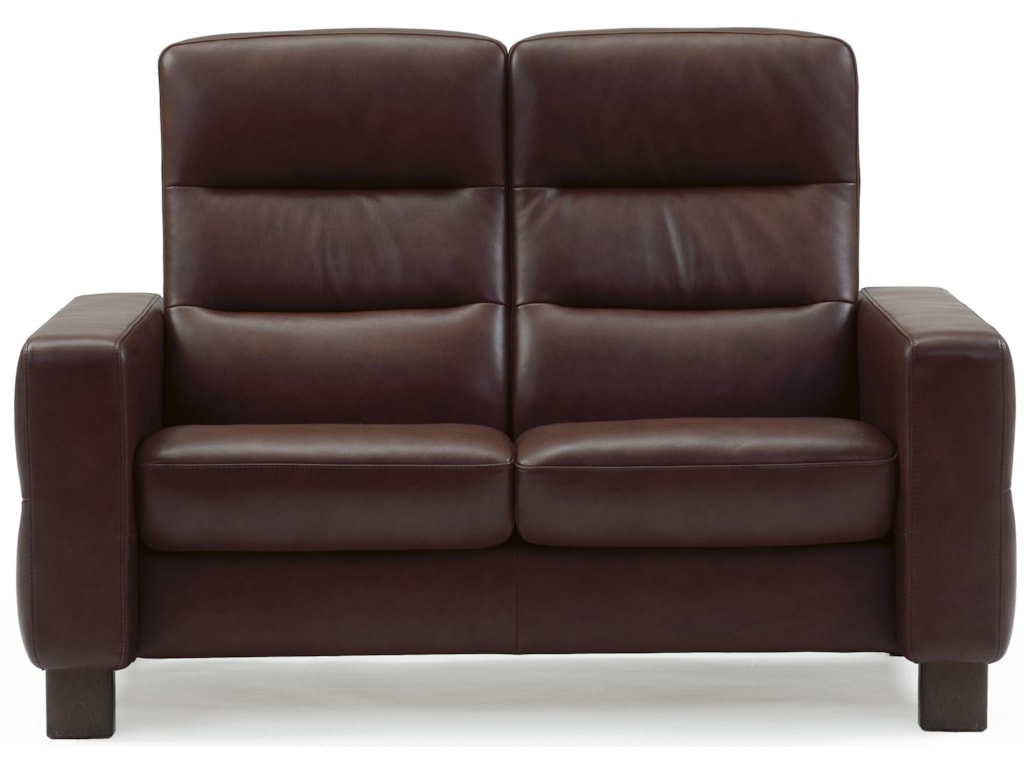 Stressless WaveHigh-Back Reclining Loveseat