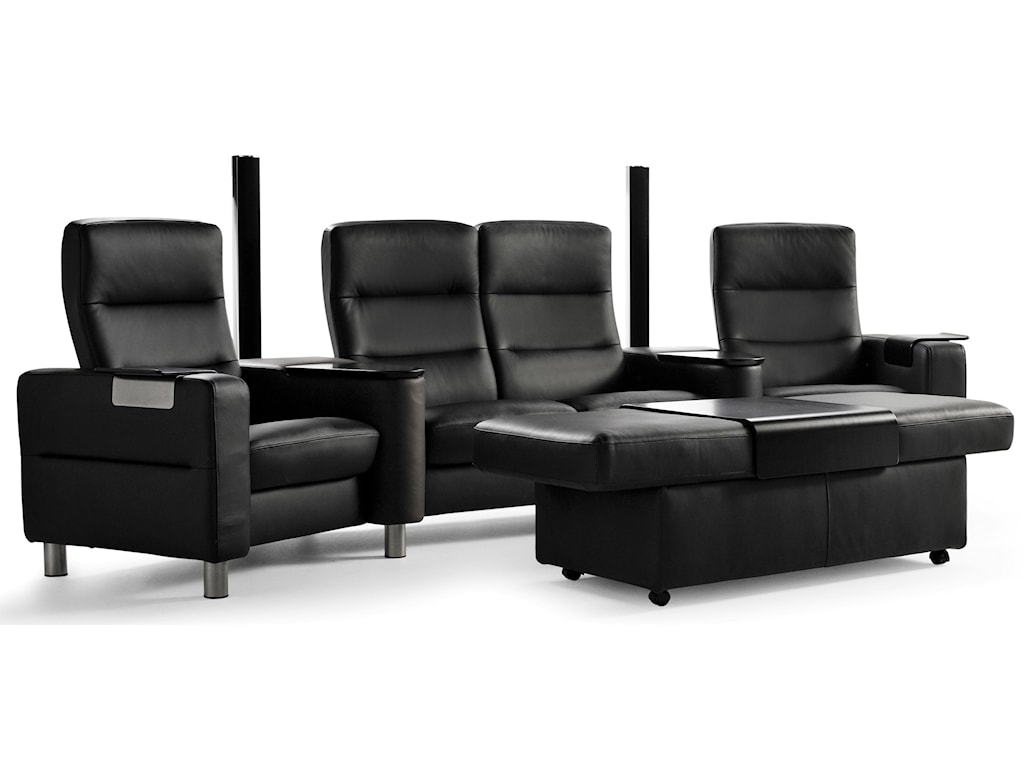 stressless wave theater seating  novello home furnishings