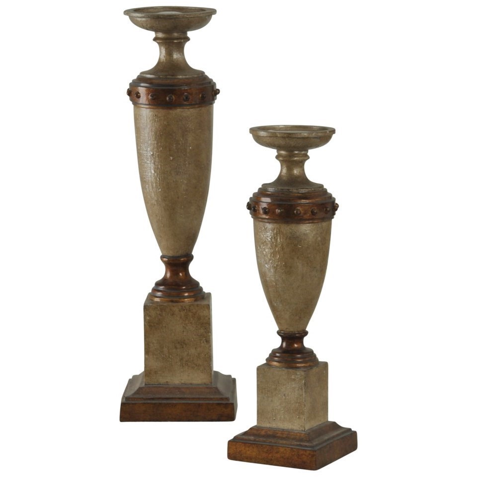 Traditional Pair of Candleholders