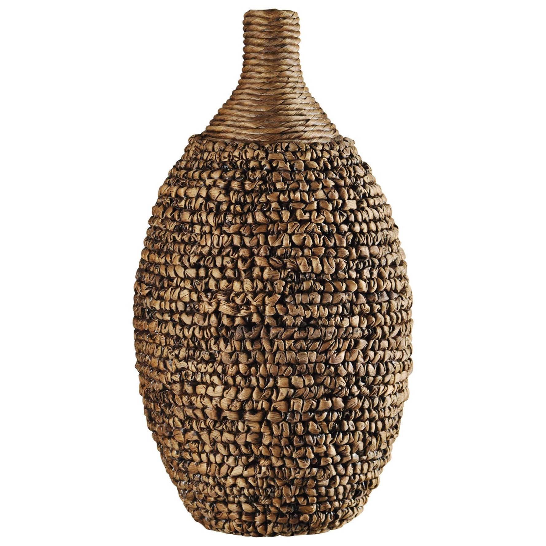 Brown Tall Round Vase
