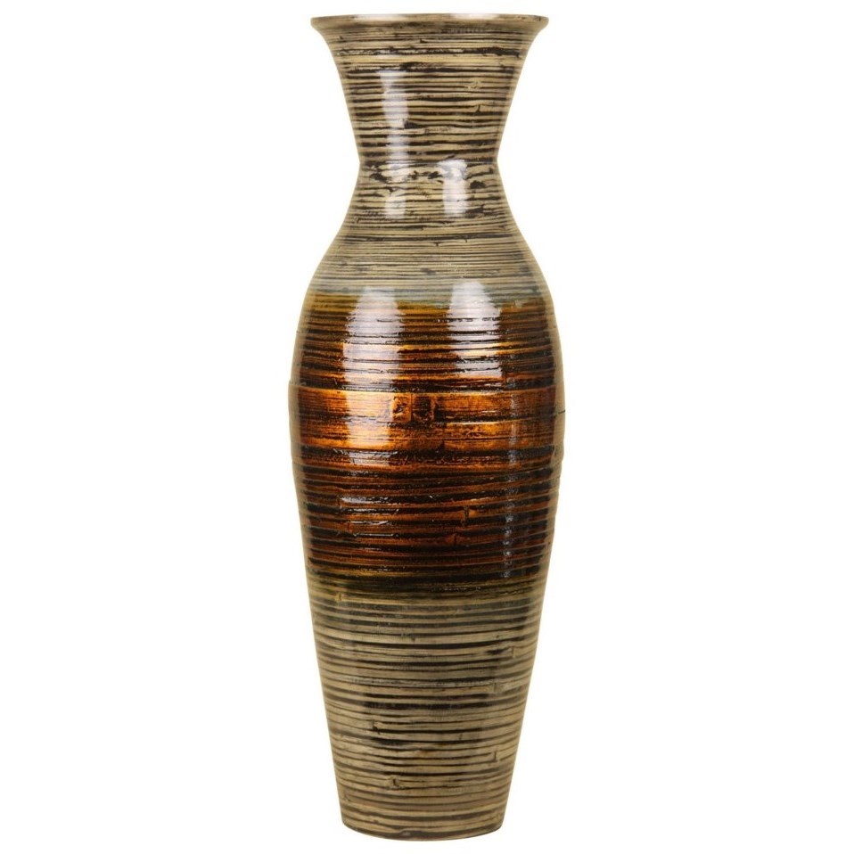 Natural Spun Bamboo Vase