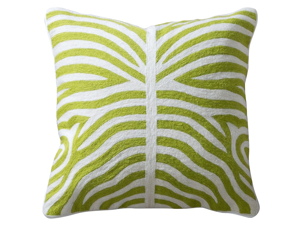 Stylecraft Accessories Green And White Zebra Patterned Accent