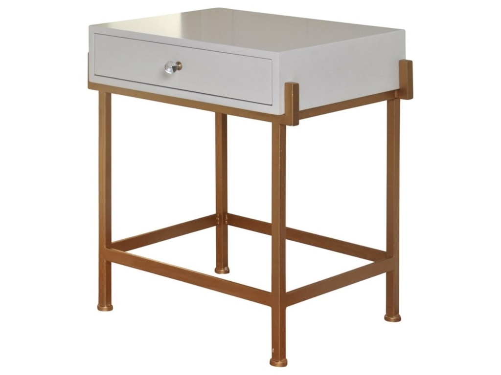 stylecraft accessories sf24956 side table with a drawer on an