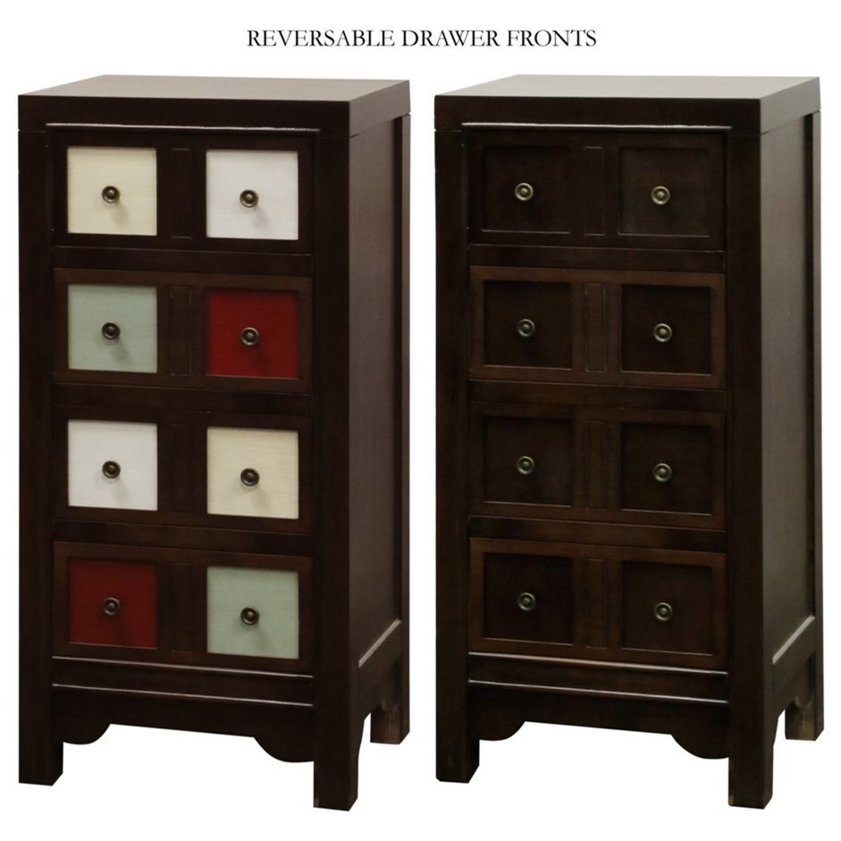 Stylecraft Occasional Cabinets Accent Chest With Reversible Drawer