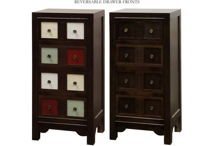 Stylecraft Occasional Cabinets Accent Chest With Reversible Drawer