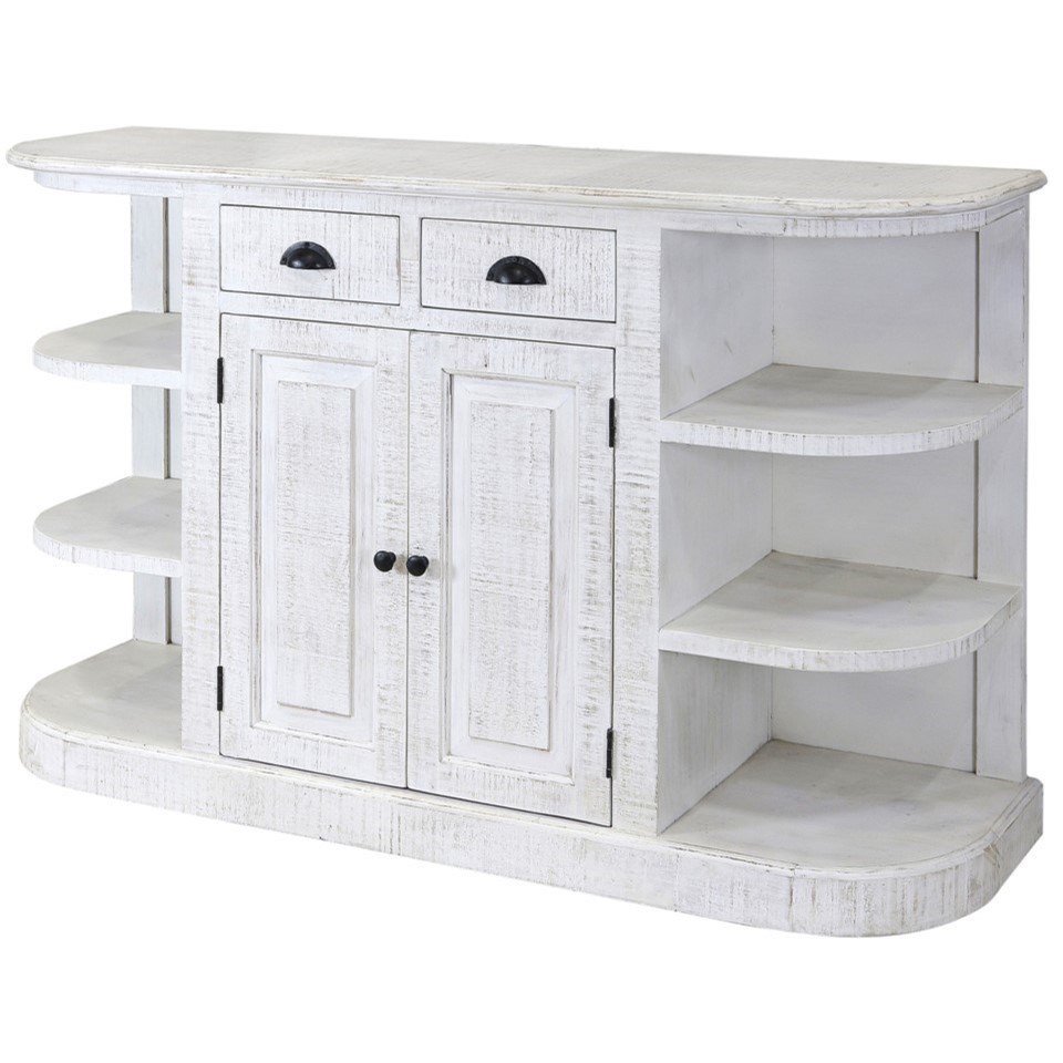 Stylecraft Occasional Cabinets Ayden Vintage Farmhouse Cabinet With Open Shelving Wilcox Furniture Buffets