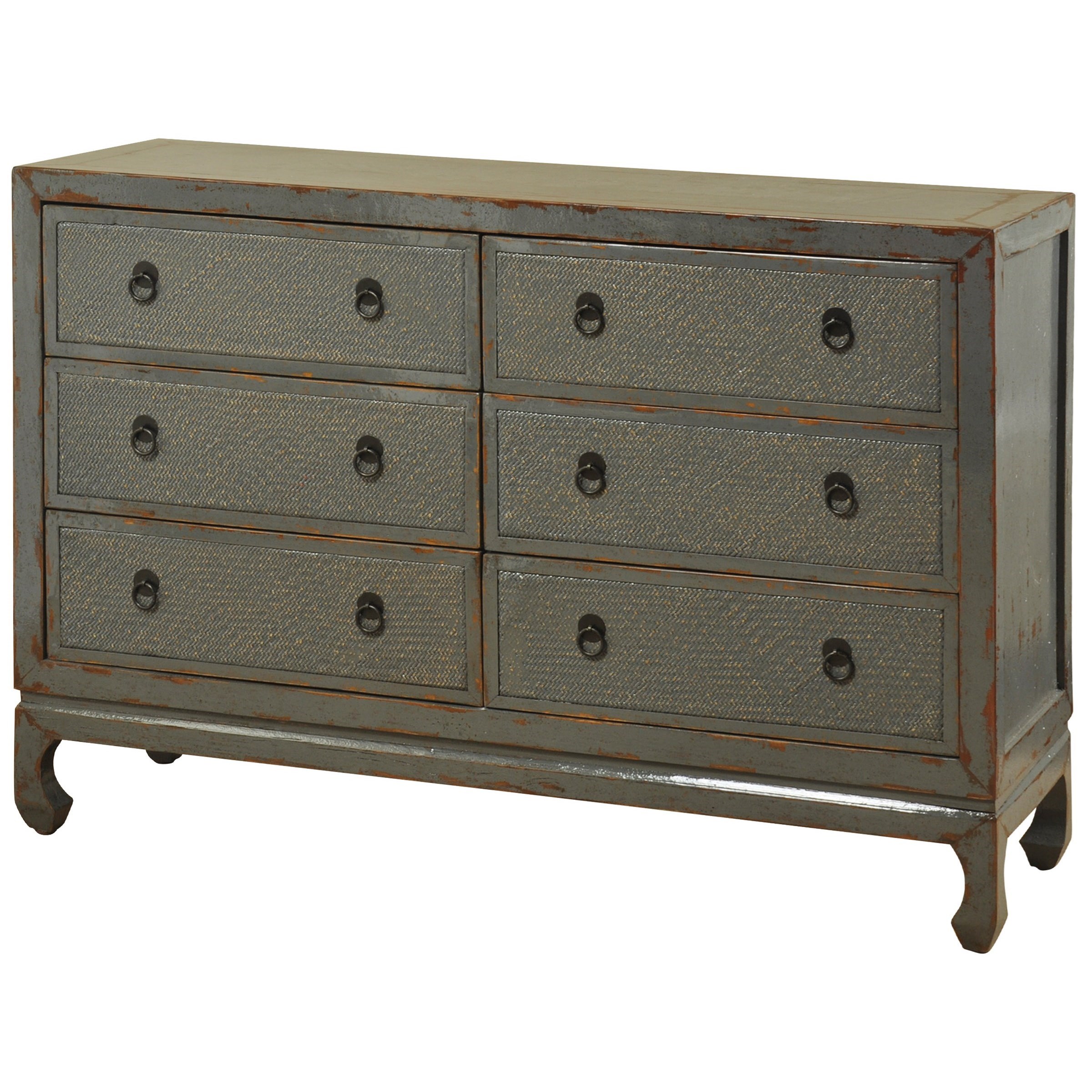 Oriental Antique Six Drawer Dresser