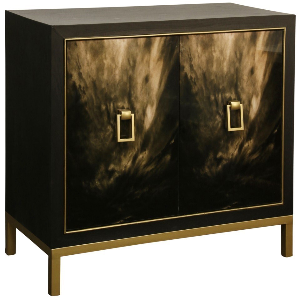 Stylecraft Occasional Cabinets Sf24834 Black Cloud Enamel Cabinet