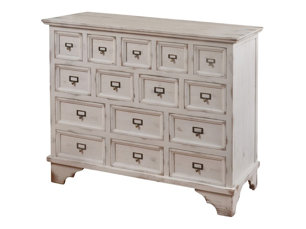 Stylecraft Occasional Cabinets Shabby Chic Apothecary Cabinet With