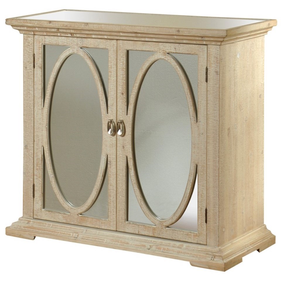 Oval Ring Door Cabinet with Mirrored Glass Insert