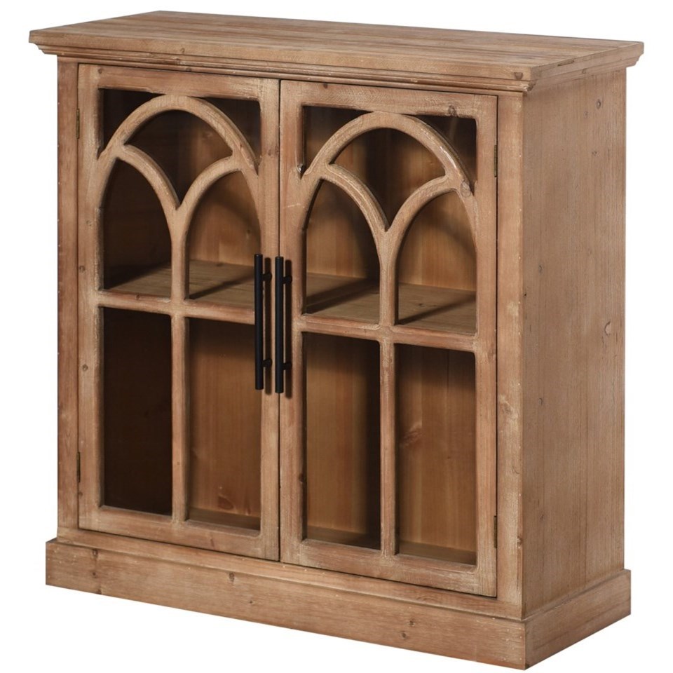 Brantley Wood and Glass Accent Cabinet