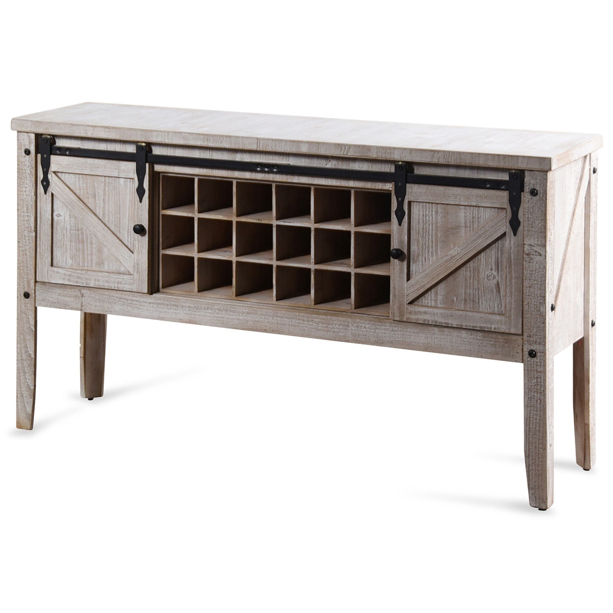 Stylecraft Occasional Cabinets White Farmhouse Wine Storage