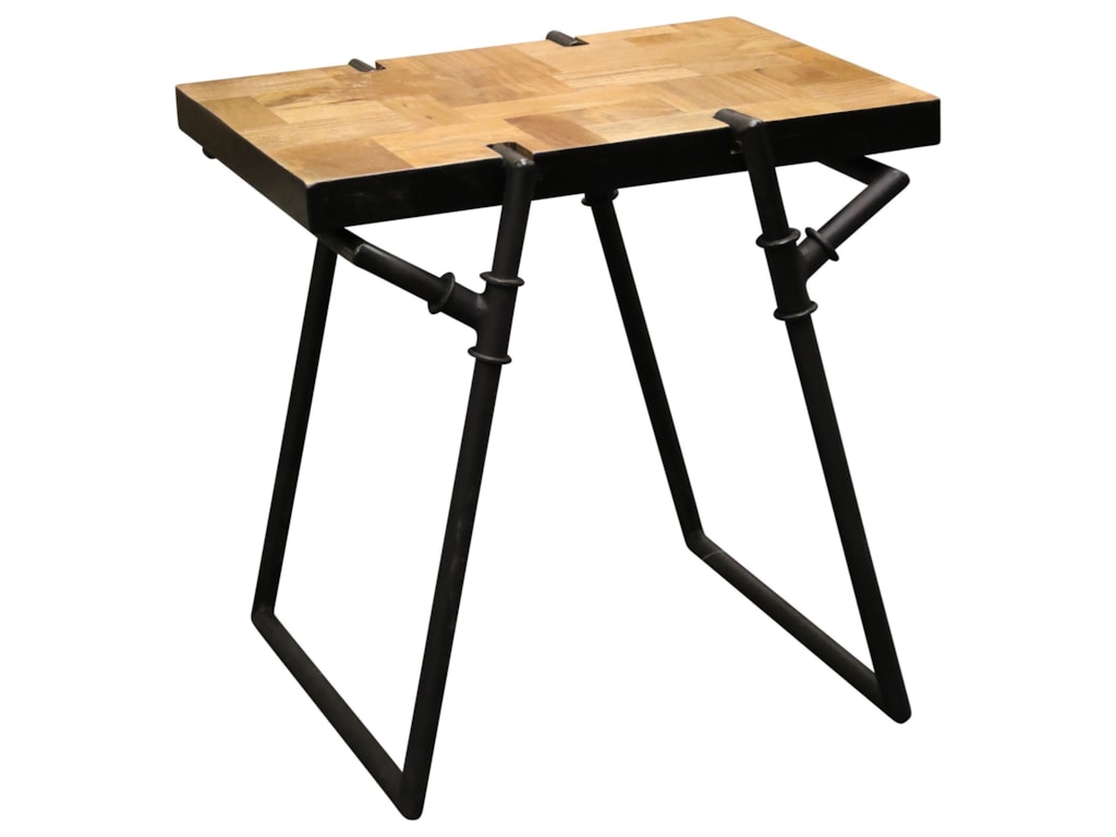 stylecraft occasional tables industrial side table with metal pipe