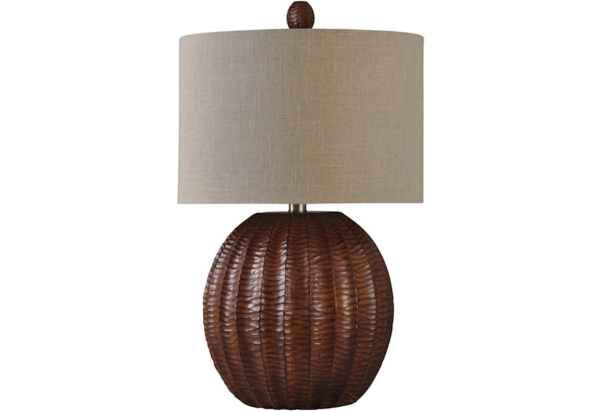 Stylecraft Lamps Wood Brown Finish Table Lamp Value City