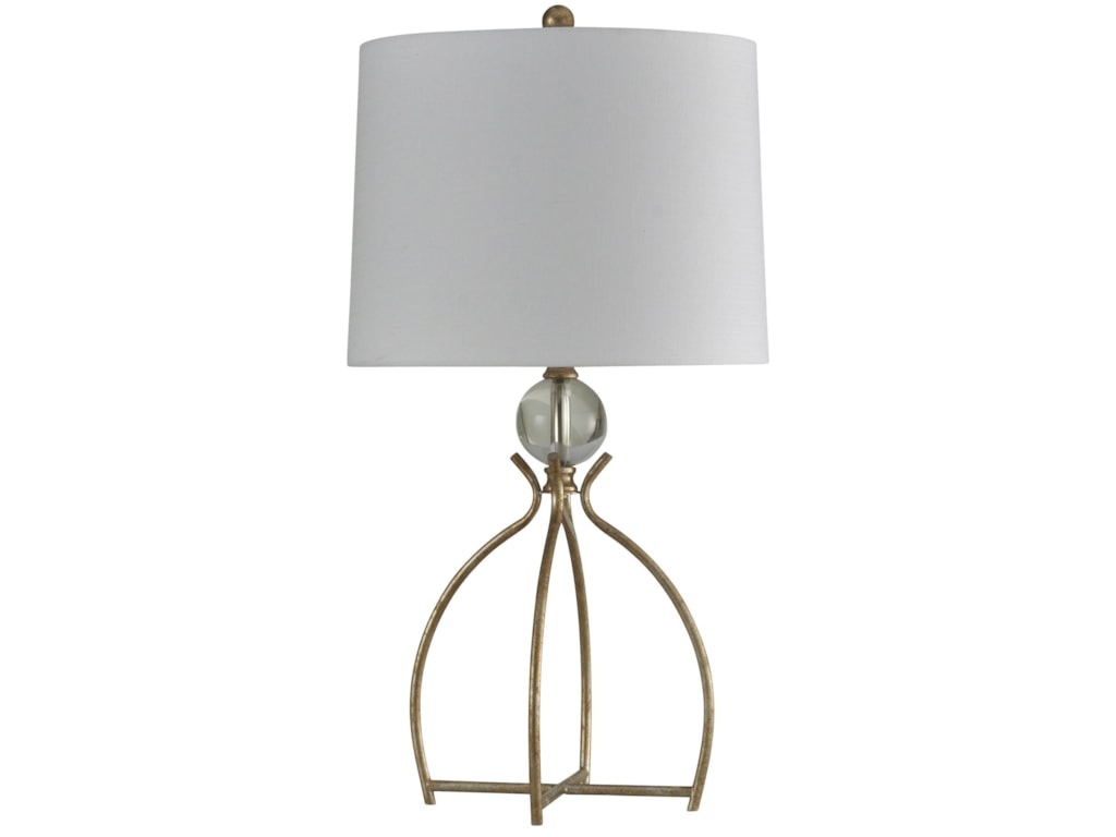 Stylecraft Lamps L312574 Valier Gold Metal Base Table Lamp Stylecraft Lampsvalier Gold Metal Base Table Lamp