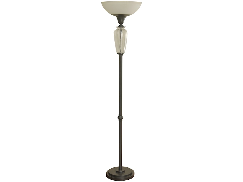 Stylecraft Lamps L62048 Bronze Torchiere Floor Lamp Del Sol