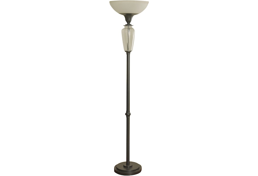 Stylecraft Lamps Bronze Torchiere Floor Lamp Westrich Furniture