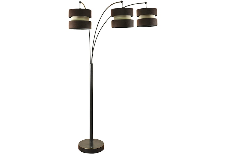 Stylecraft Lamps L71550 Madison Bronze 3 Arm Arch Floor Lamp