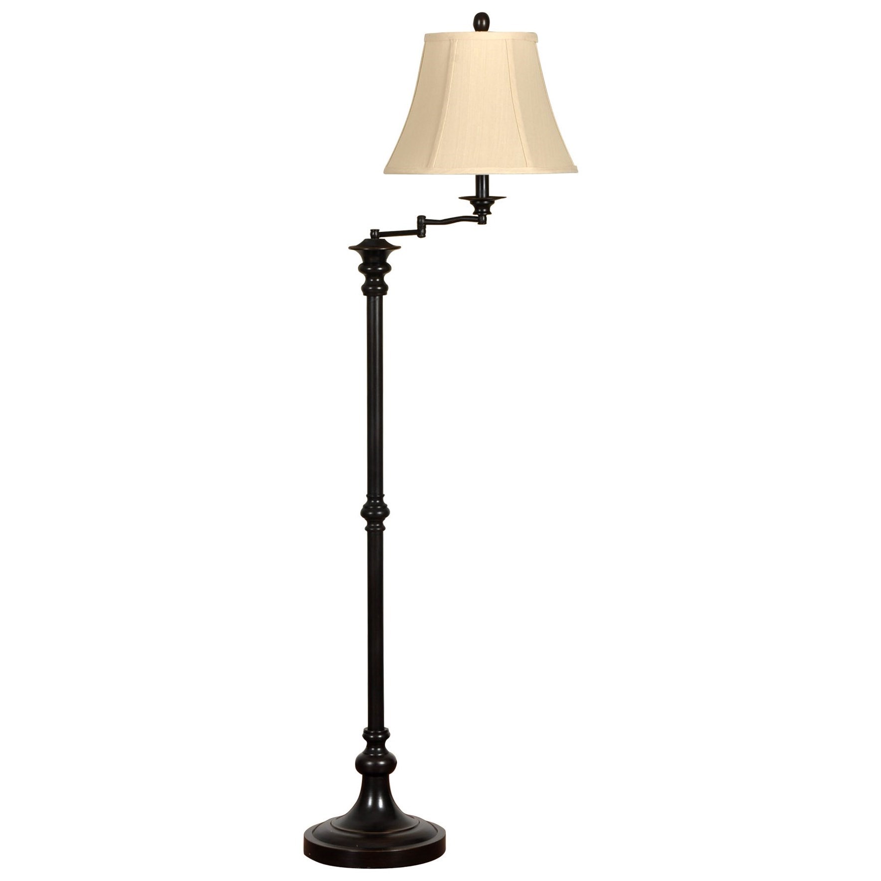 Metal Floor Lamp with Double Jointed Adjustable Arm