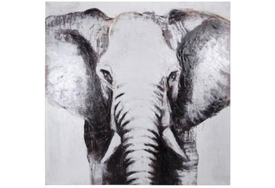 Stylecraft Wall Decor Square Canvas Print Of Elephant Wilcox Furniture Wall Decor