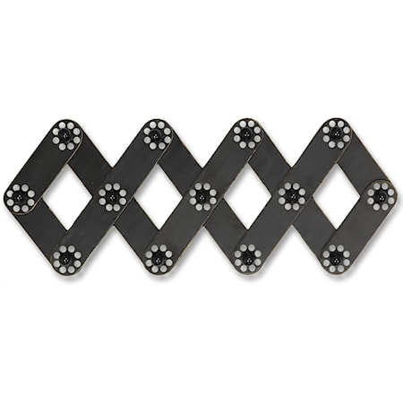 StyleCraft Wall Décor WI42423 Black Metal Wall Hooks with Decorative Knobs, Esprit Decor Home Furnishings
