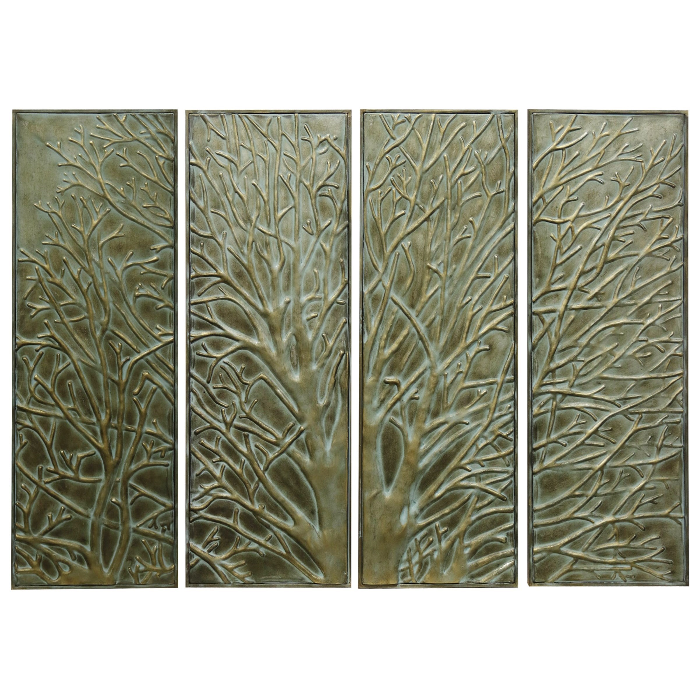 Stylecraft Wall Decor Set Of Four Metal Wall Art Panels Wilcox