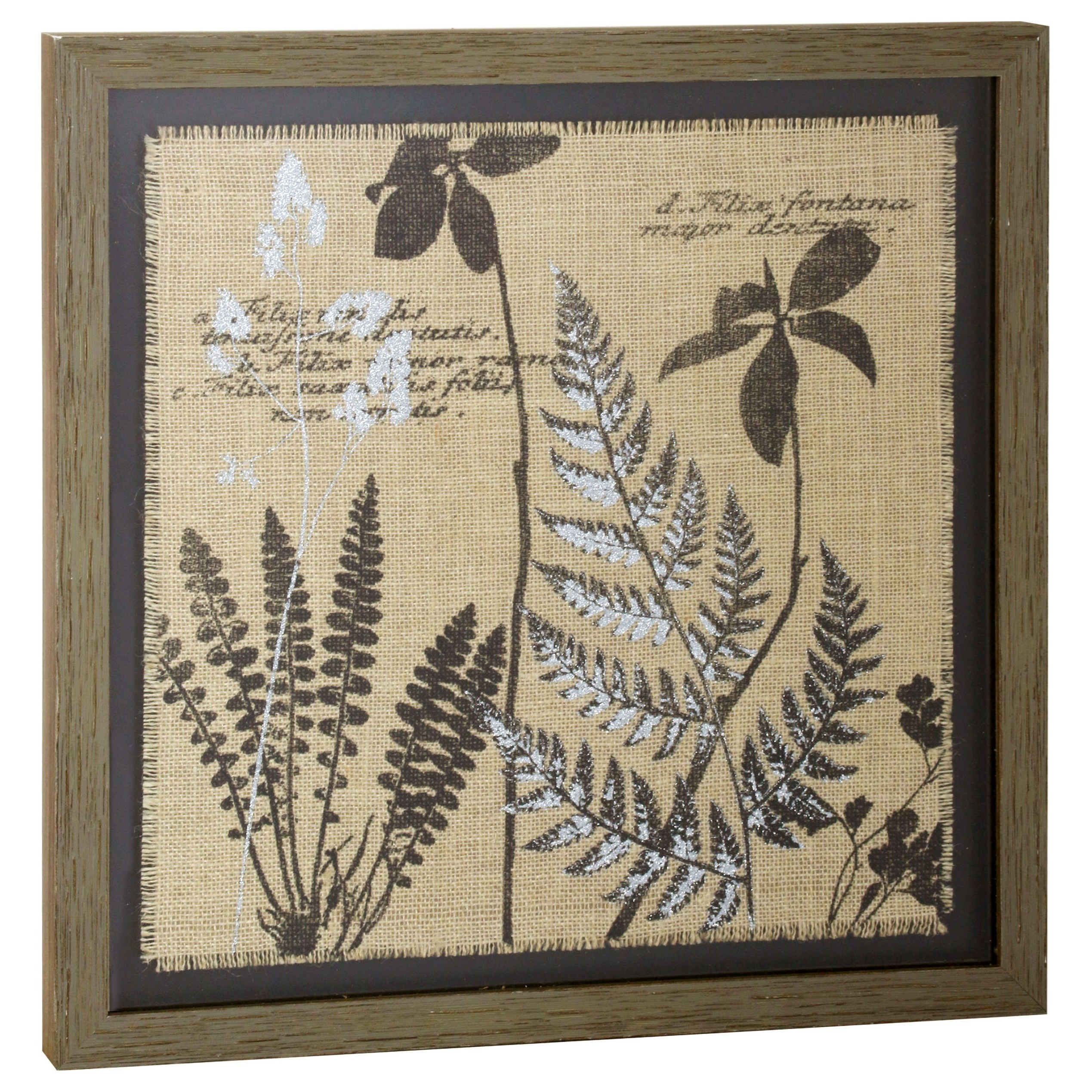 Stylecraft Wall Decor Burlap Silkscreen Print In Wood Frame Wilcox Furniture Wall Decor