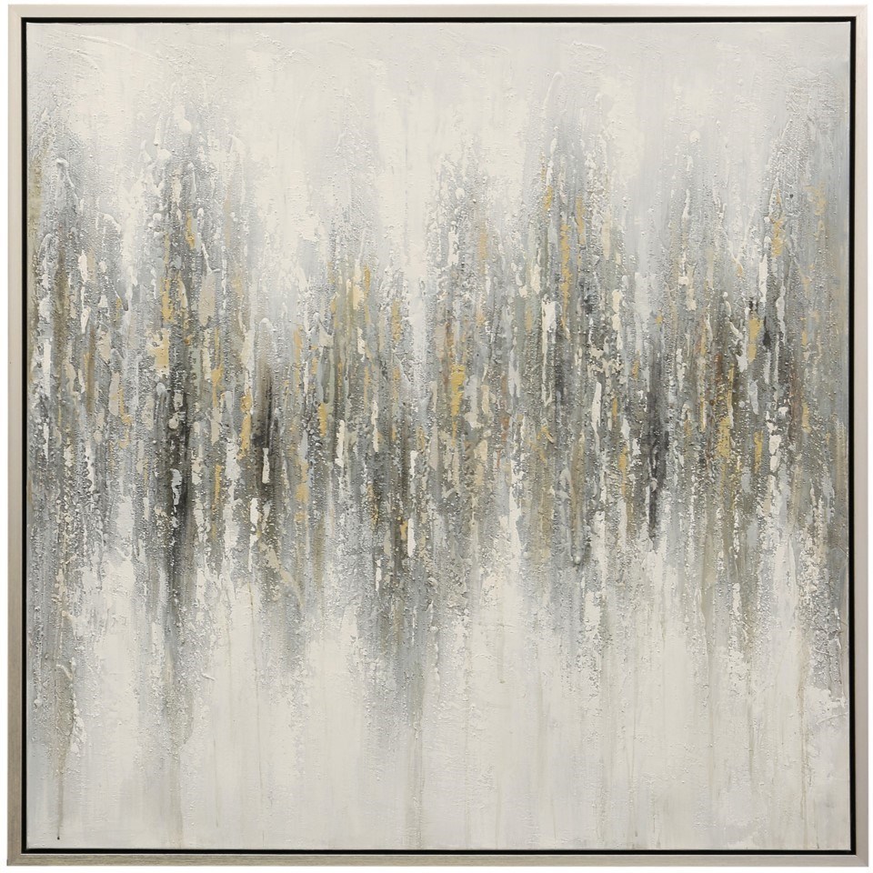 Stylecraft Wall Decor Hand Painted Canvas Art With Silver Frame Wilcox Furniture Prints Paintings