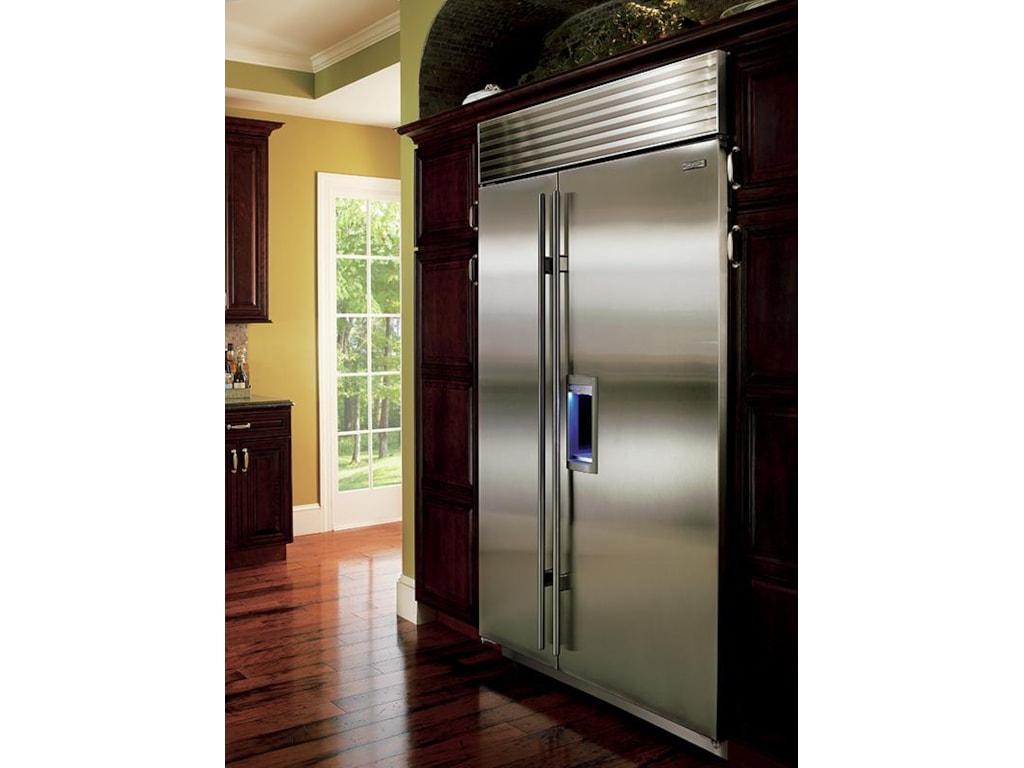 Sub Zero Bi 48sd48 Side By Refrigerator With External Water Sub Zero Built In Refrigerationside By Side Refrigerator