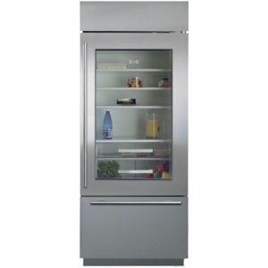 Sub Zero Bi 30ug 16 8 Cu Ft Bottom Freezer Refrigerator With Glass Door Furniture And Appliancemart Refrigerator Cabinet Depth Bottom Freezer