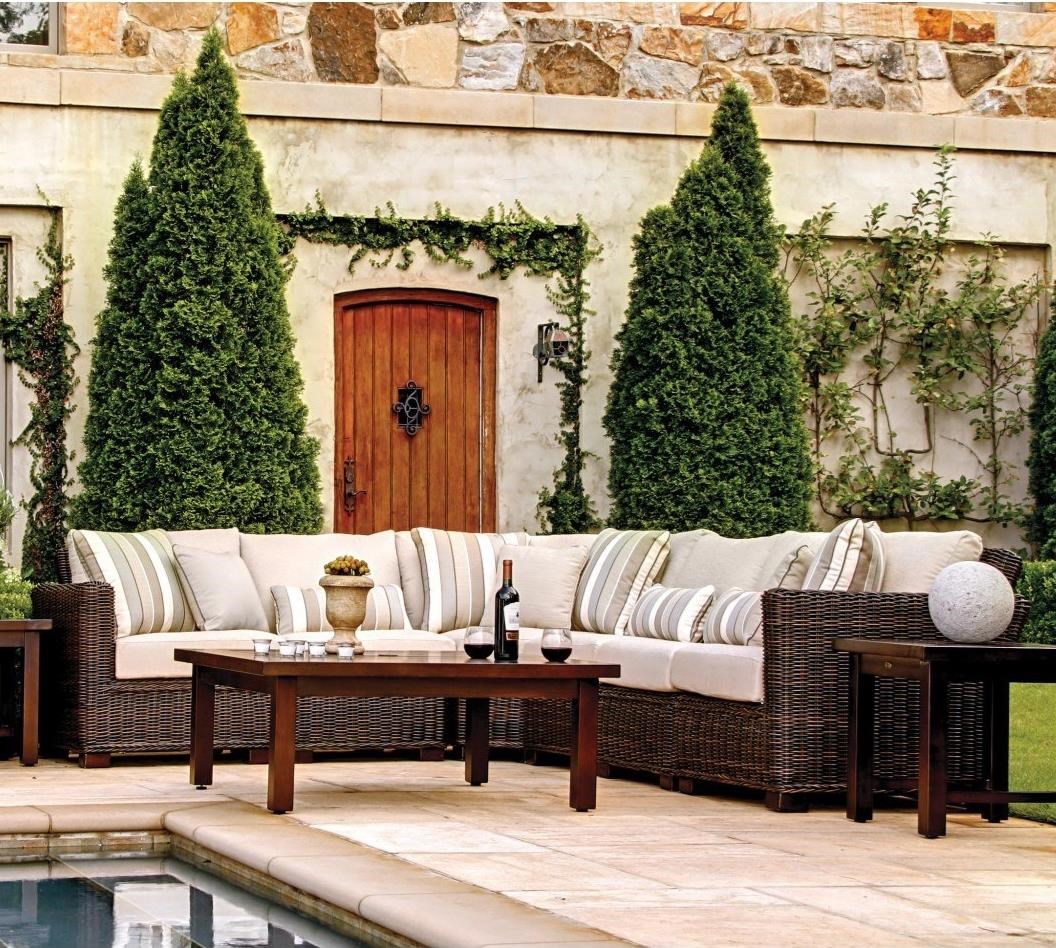 Summer Classics Rustic Outdoor Rustic Sectional Sofa Esprit