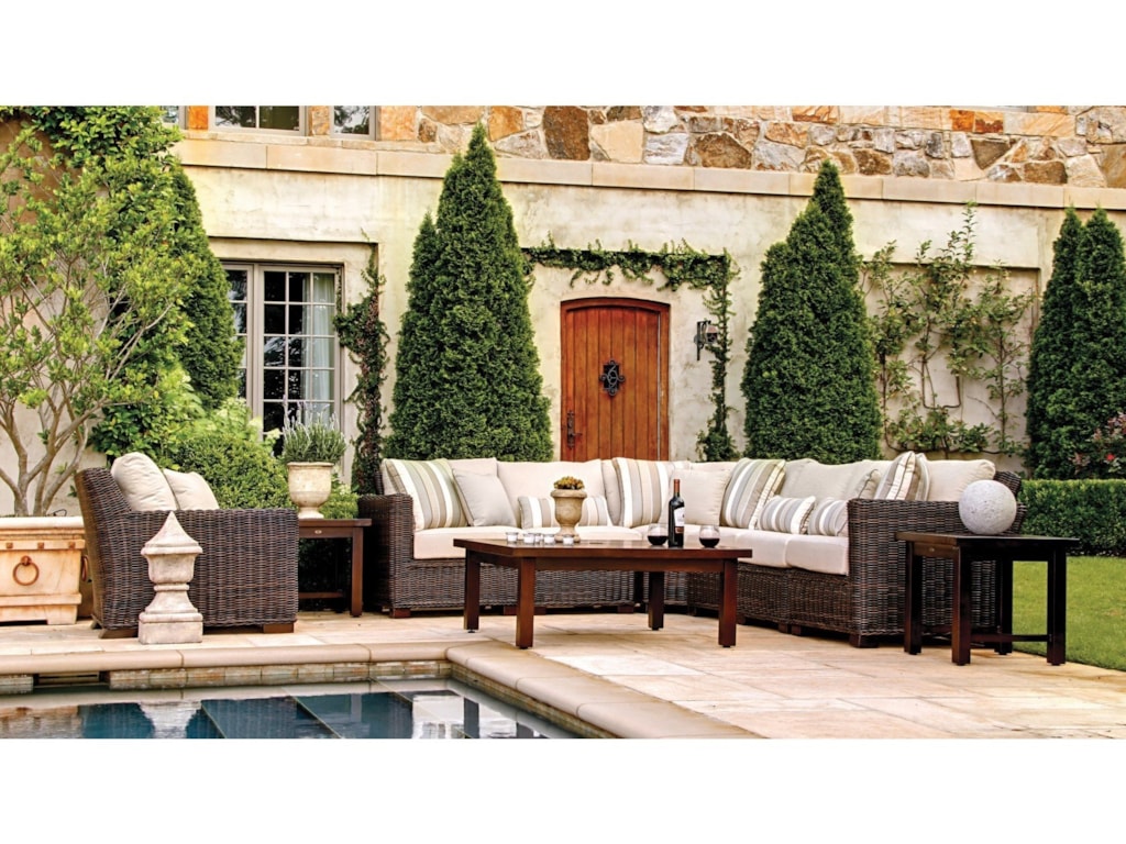 Summer Clics Rustic Outdoor Sectional And Chair Set Story Lee Summer Clics Rustic Outdoor Sectional And Chair Set