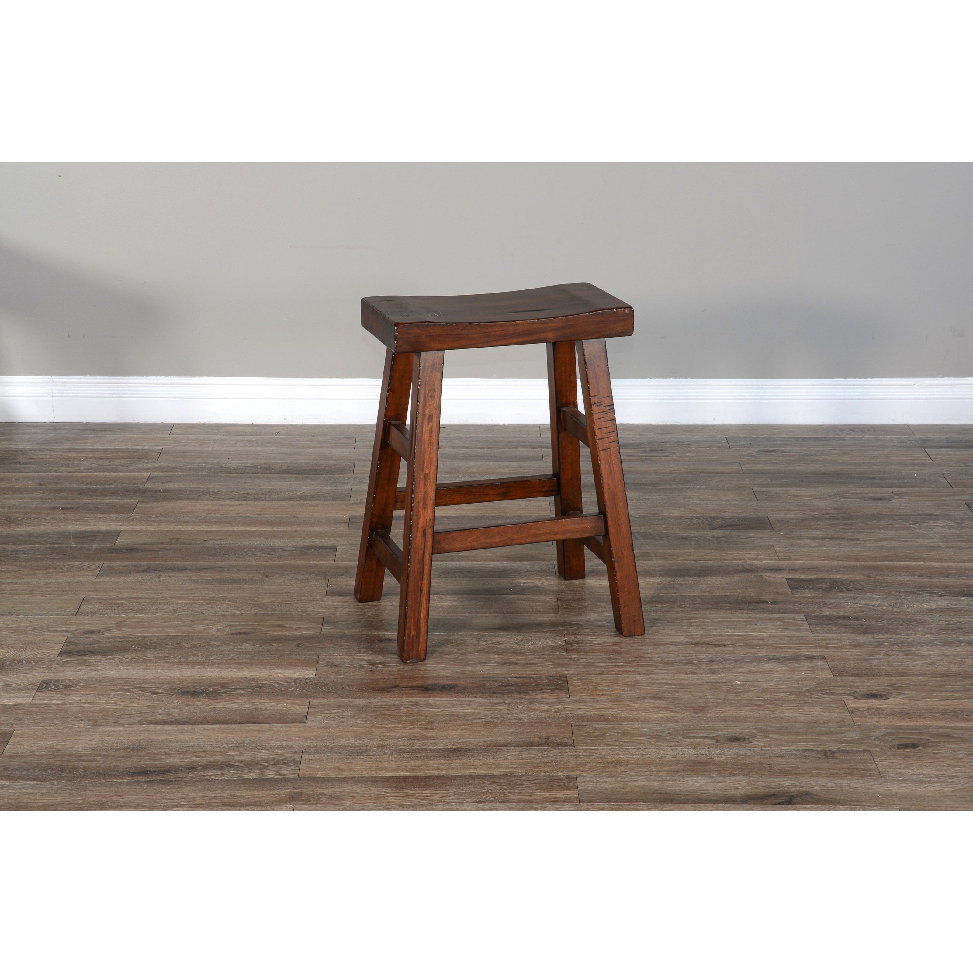 Sunny Designs 1768 Solid Wood 24 H Saddle Seat Stool Wood Seat Wilson S Furniture Bar Stools