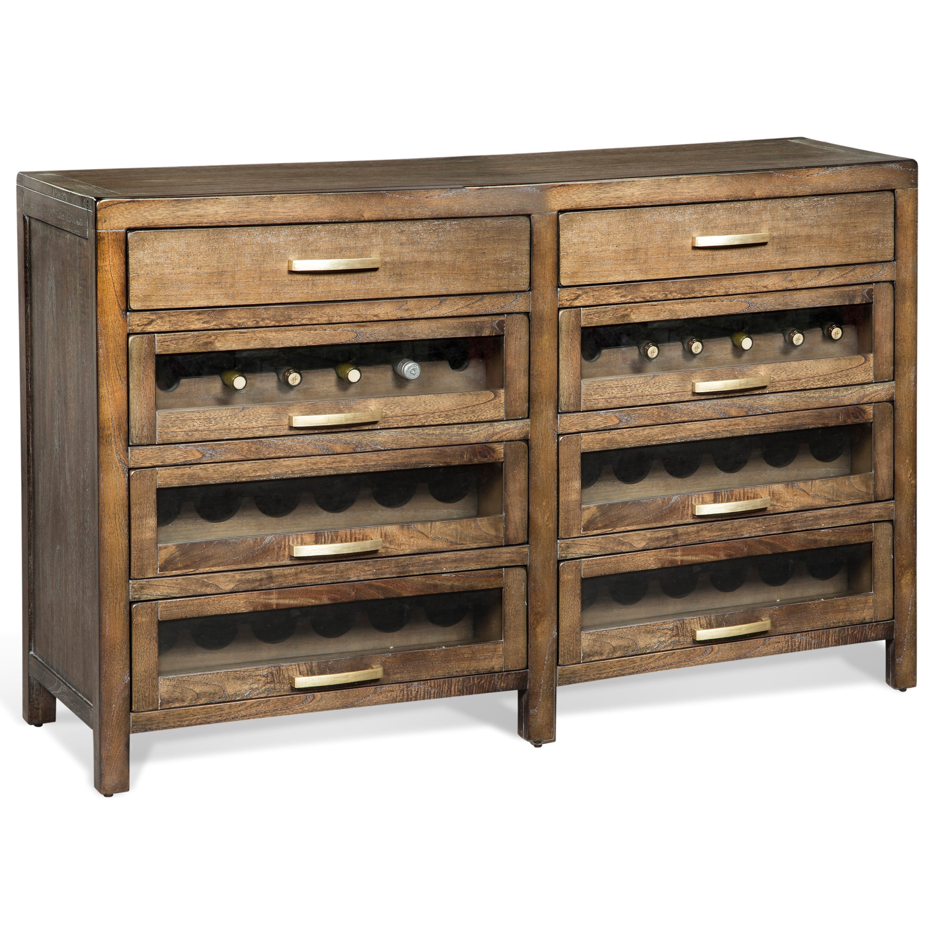Sunny Designs 1990 1990mk Eight Drawer Server With 6 Wine Racks