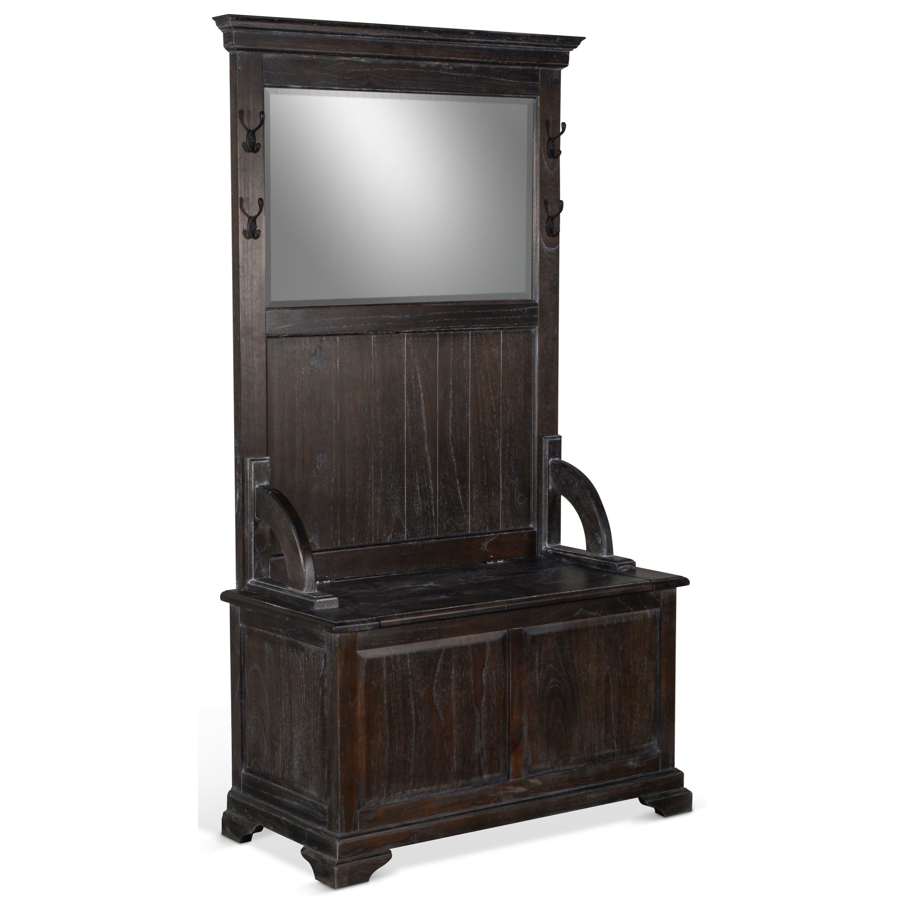 Sunny Designs 2040 Farmhouse Hall Tree W Bench Storage Conlin S