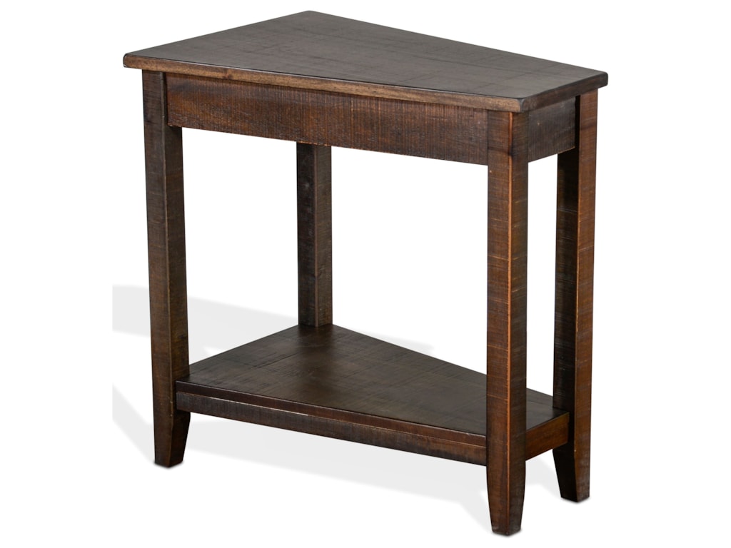 Sunny Designs 2226 Wedge Chair Side Table With Lower Shelf Conlin S Furniture End Tables