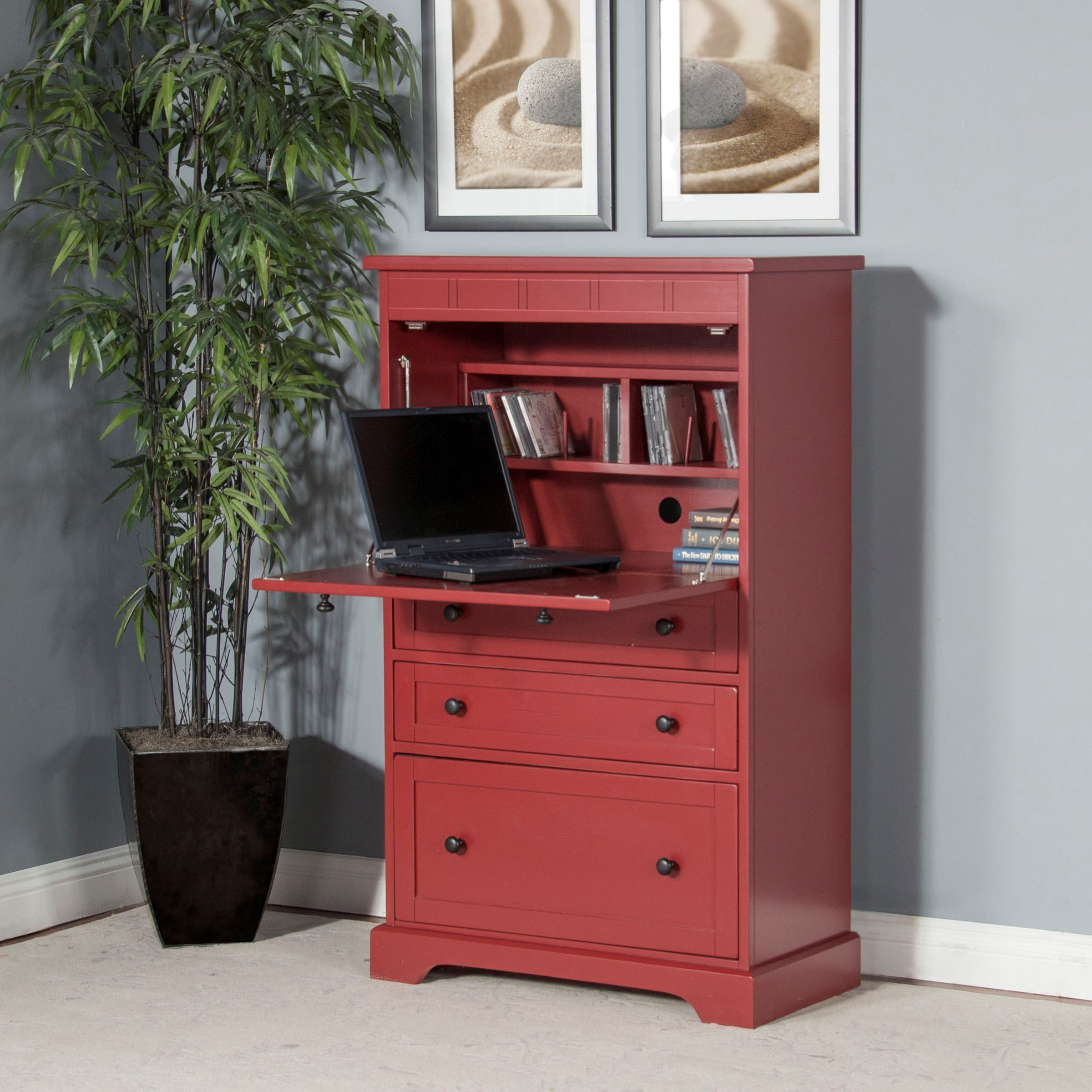 Sunny Designs 2848 Casual Laptop Armoire With File Drawer