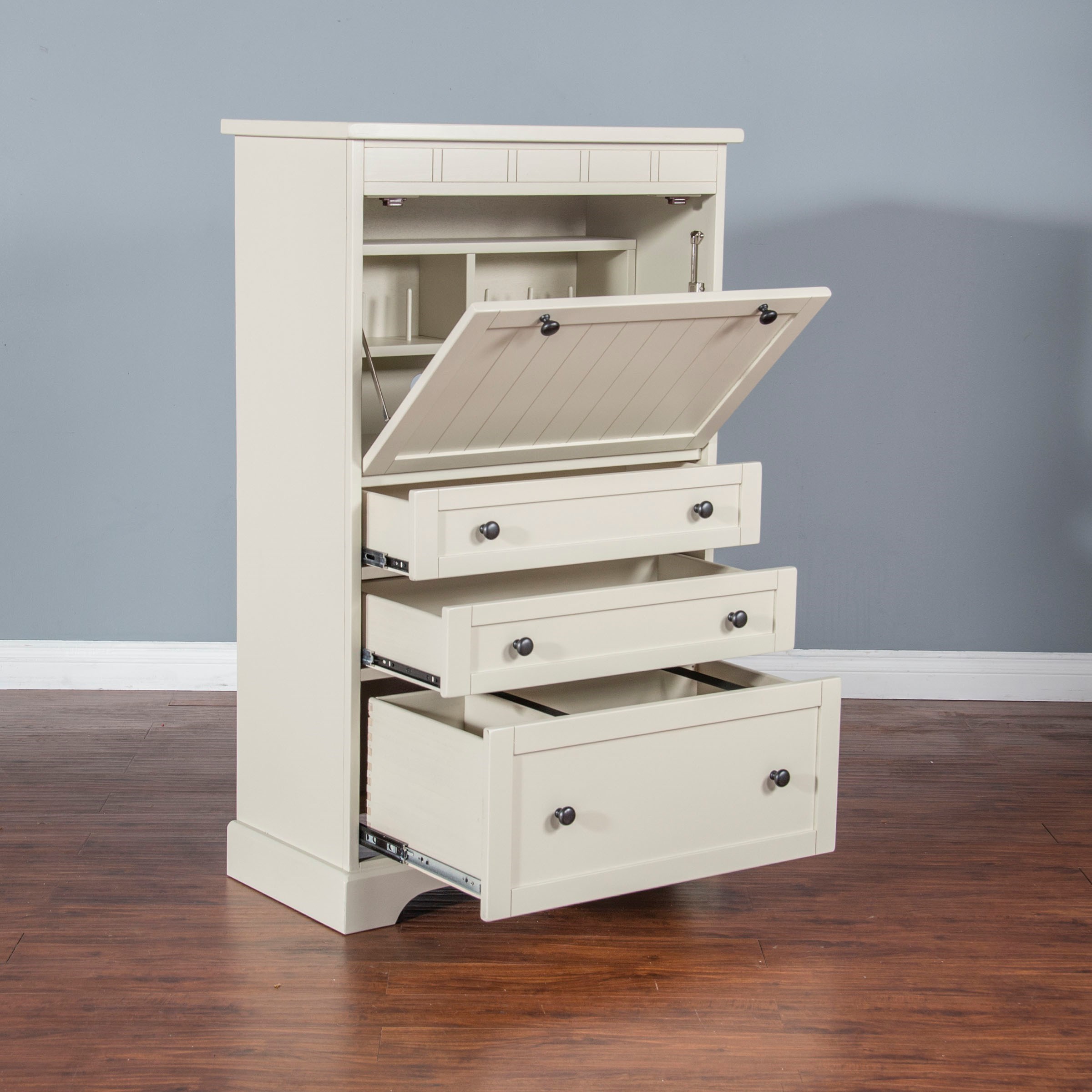 Sunny Designs 2848 Casual Laptop Armoire With File Drawer Sparks