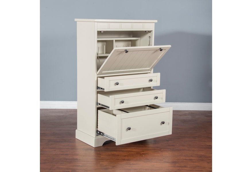 Sunny Designs 2848 Casual Laptop Armoire With File Drawer Sparks