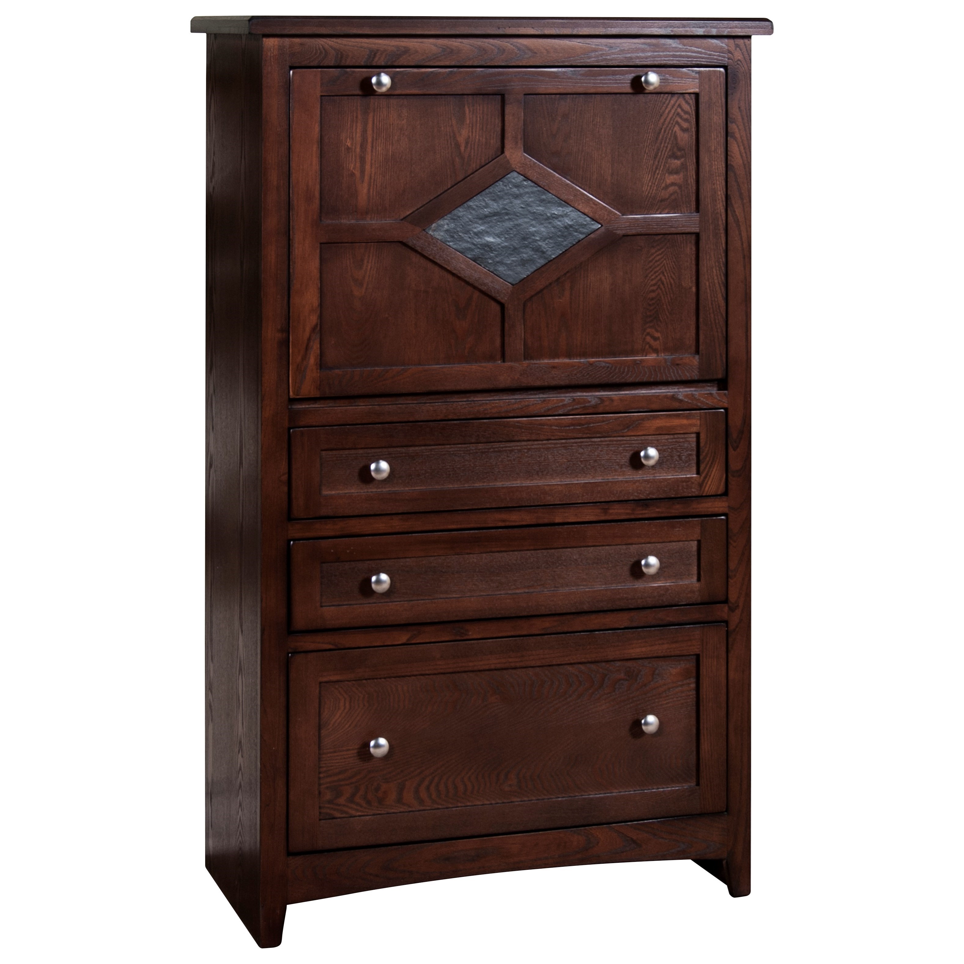 Sunny Designs 2849 Laptop Armoire With Drop Leaf Desk Top