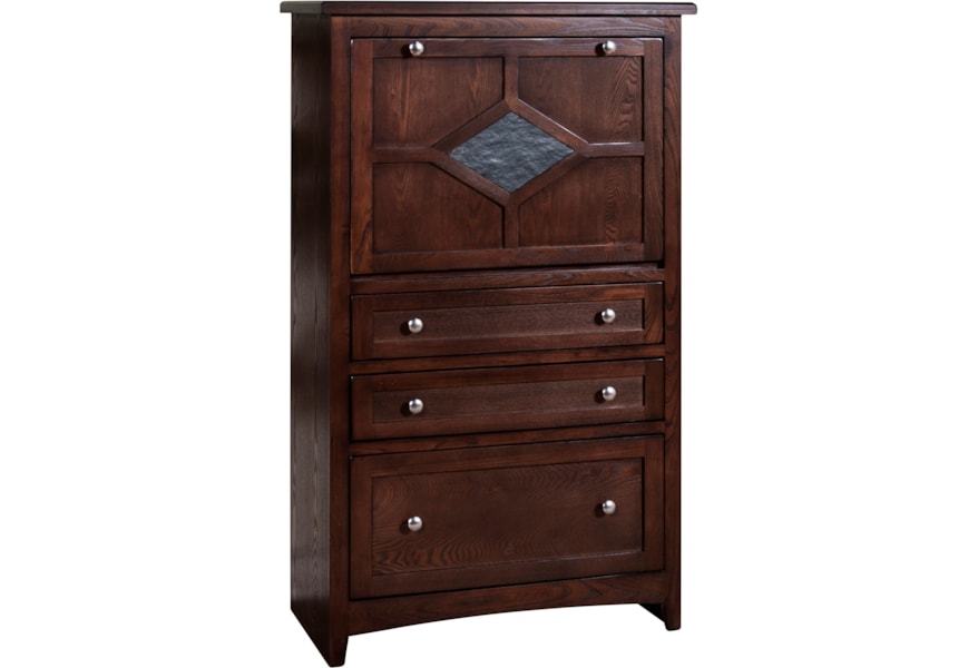 Sunny Designs 2849 Laptop Armoire With Drop Leaf Desk Top