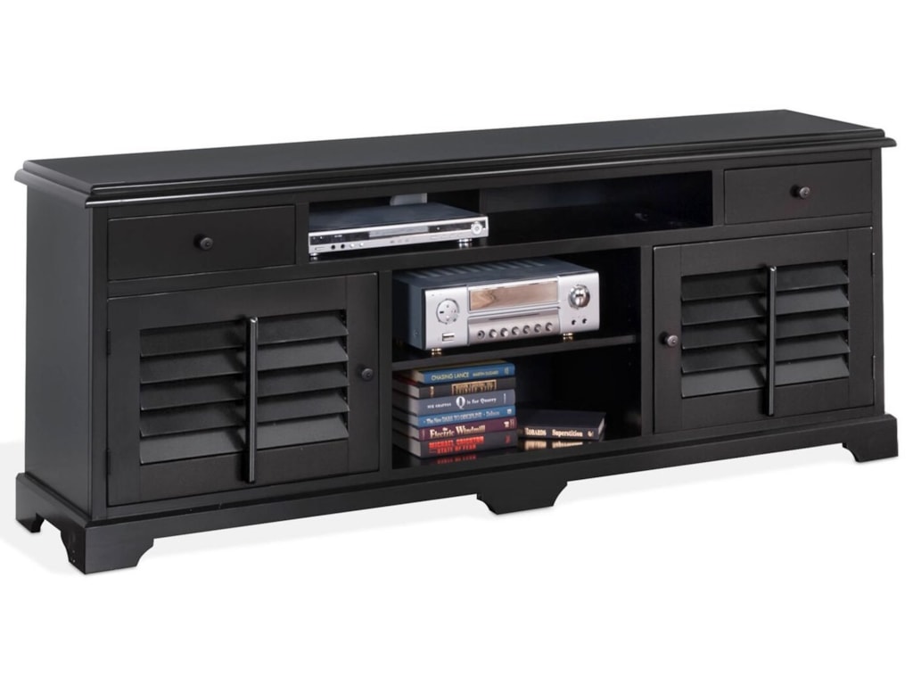Sunny Designs 3497 Transitional 78 Tv Console With Shutter Doors