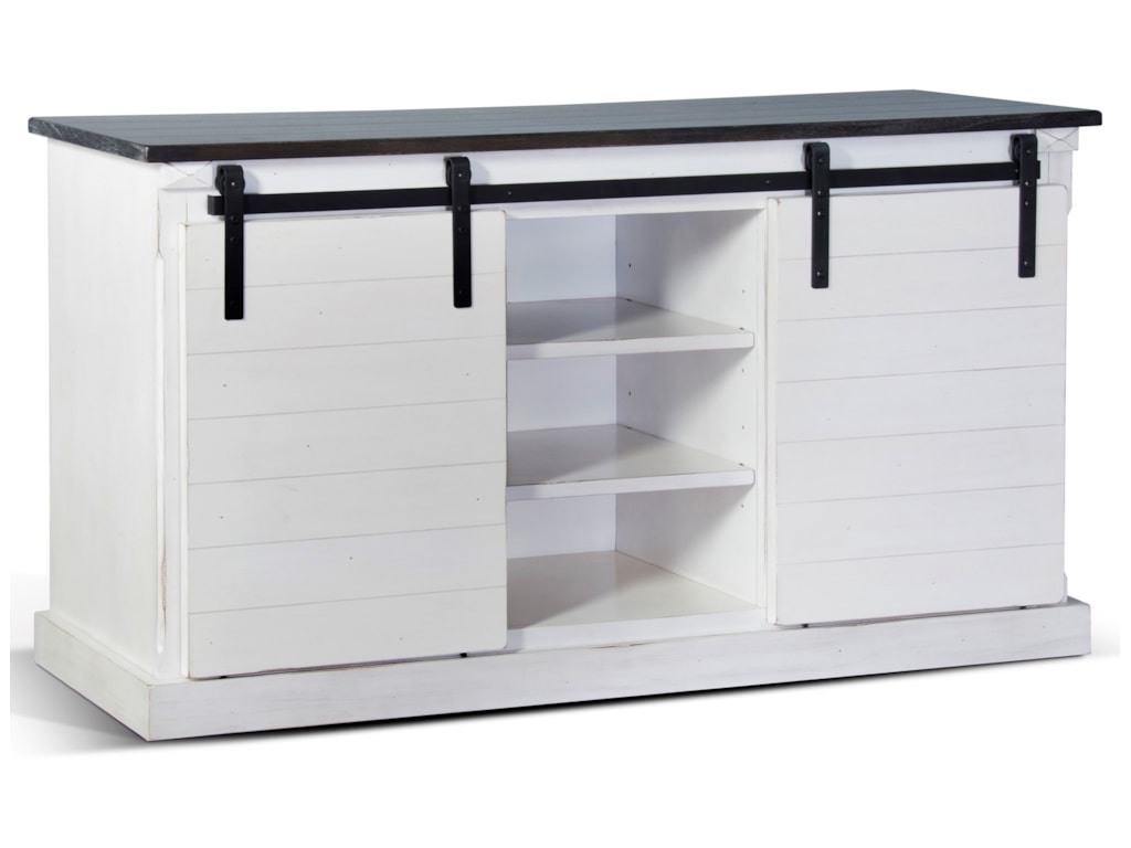 Sunny Designs 3577 65 Tv Console W Barn Doors Conlin S Furniture Sunny Designs 3577 65 Tv Console W Barn Doors