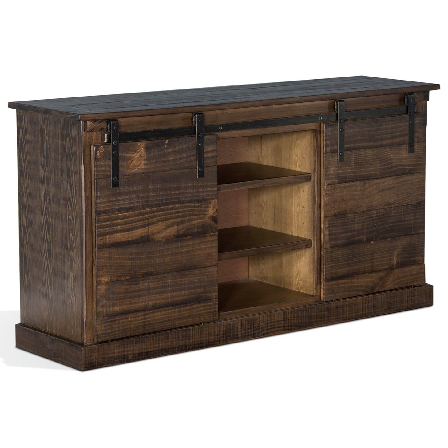 Sunny Designs 3577 3577tl 65 Tv Console W Barn Doors Furniture And Appliancemart Tv Stands