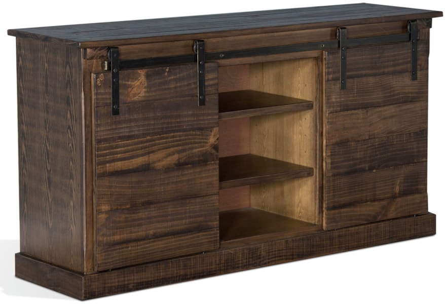 Sunny Designs 3577 3577tl 65 Tv Console W Barn Doors Furniture And Appliancemart Tv Stands
