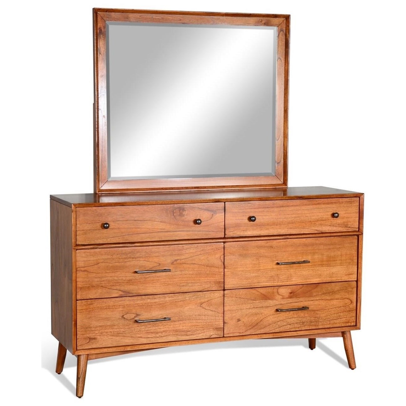 Sunny Designs American Modern Mid Century Modern Dresser With Felt