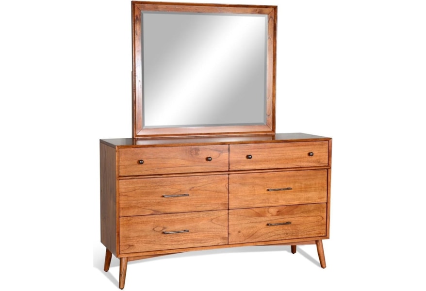 Sunny Designs American Modern Mid Century Modern Dresser With Felt